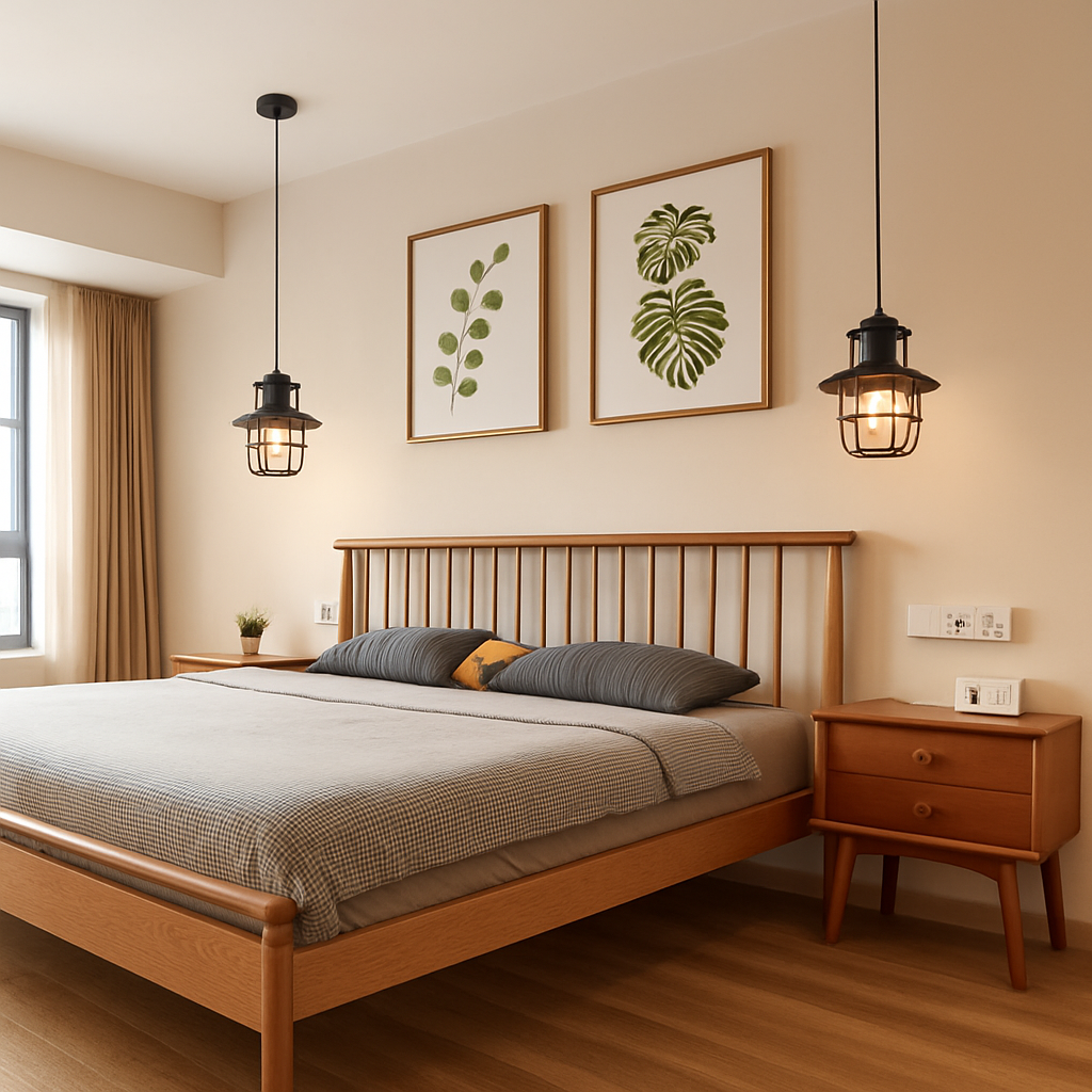 Industrial retro pendant light with aluminum shade in black or white, ideal for adding vintage charm to dining rooms or kitchens.