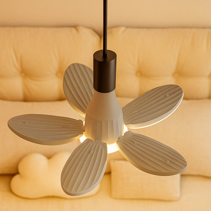 Modern white ceiling fan with transparent glass blades and dimmable LED light, ideal for contemporary living rooms or bedrooms.